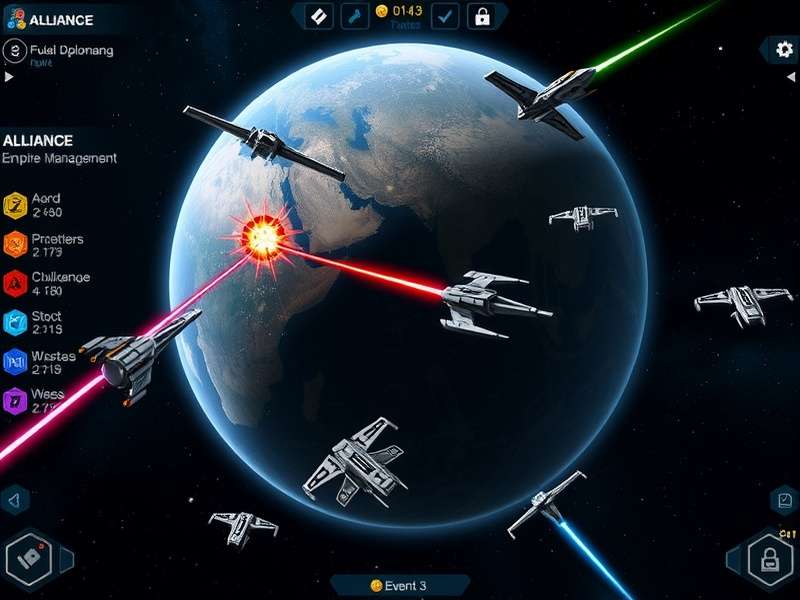 Jalebi Galaxy Dominion gameplay screenshot showing space battles and empire management